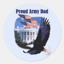 Eagle Proud Army Dad Tshirts and Gifts Sticker