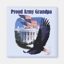 Eagle Proud Army Grandpa Tshirts and Gifts Refrigerator Magnet