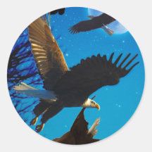 EAGLE SPIRIT Collection Round Stickers