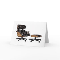 Eames Lounge Chair and Ottoman Greeting Card