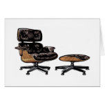 Eames Lounge Chair and Ottoman Greeting Card
