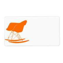 Eames moulded plastic rocking chair shipping label