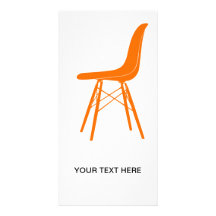 Eames moulded plastic side chair customized photo card