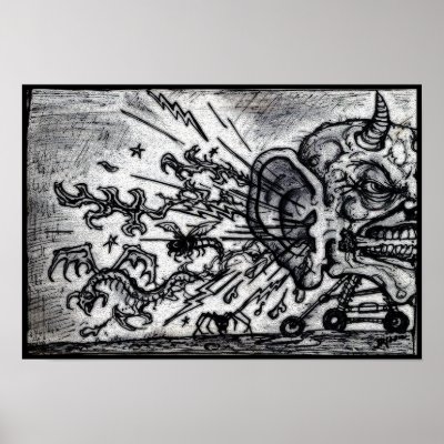 Ear Hornets From Hell Poster by Gallery_Bizarre