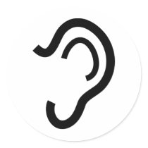 Ear Round Sticker