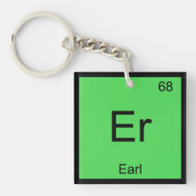 Earl Name Chemistry Element Periodic Table Square Acrylic Keychains