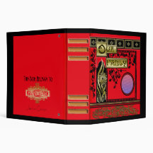 early 1900s style (red) 3 ring binders