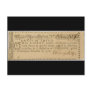 Early American Revolutionary War Lottery Ticket Post Card