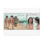Early American Settlers Offbeat Cartoon Gifts Postcard