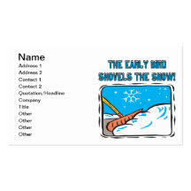 Early Bird Shovels The Snow Business Card Templates