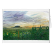 Early dawn and Mt. St. Helens Greeting Card