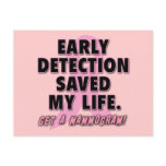 Early Detection Saves Lives Breast Cancer Design Post Cards