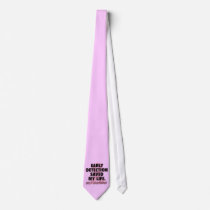 Early Detection Saves Lives Breast Cancer Design Neck Tie