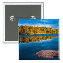 Early Evening reflections in the boundry waters Pinback Button