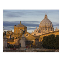 early morning light on the dome of St Peter's Postcard