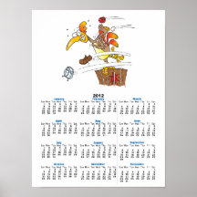 early morning rooster attack poster