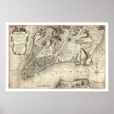 Early New York City Map 1776 Print by lc_maps