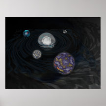 Early Solar System Illustration Posters