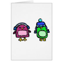 Earmuffs and Mittens the Penguins Happy Holidays Cards