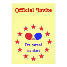 Earned My Stars Ping Pong Personalized Invitation