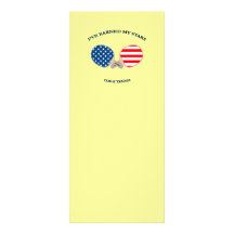 Earned My Stars Table Tennis Personalized Rack Card