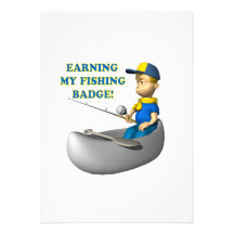 Earning My Fishing Badge Custom Announcement