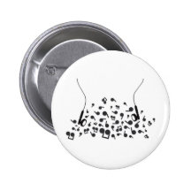 Earphones Pinback Button