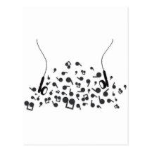 Earphones Postcards