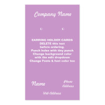 EARRING Cards Custom business cards