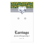 Earring Display Cards Peacock Heart Jewellery Business Card Templates