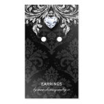 Earring Display Cards Vintage Damask Jewellery Business Cards