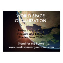 earth1, WORLD SPACE ORGANIZATION, Revive the ec... Business Card