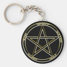 Earth, Air & Fire Pentagram 2 Keychain