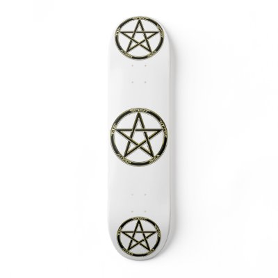 Earth, Air & Fire Pentagram 2 Skateboard by pentagramstar
