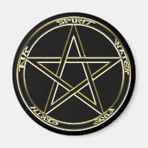 Earth, Air & Fire Pentagram Magnet