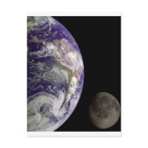 Earth and Moon by Galileo Postcard