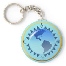 Earth and Symbols Keychain