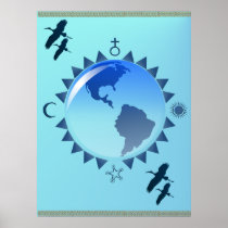 Earth and Symbols Poster
