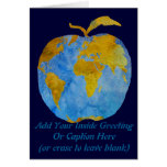 Earth Apple Greeting Cards