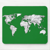 Earth atlas green mouse pads
