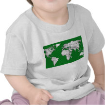 Earth atlas green tee shirt