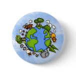 earth pinback button