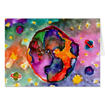 Earth by Alicia Hanson, Age 10 Greeting Cards