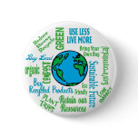 Earth Collage Pinback Buttons