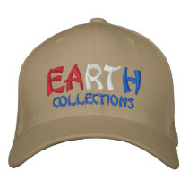 EARTH COLLECTIONS APPAREL. EMBROIDERED BASEBALL CAPS