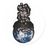 Earth cover by sticky petroleum autocollants ronds