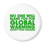 Earth Day 2009, April 22, Stop Global Warming Fridge Magnets