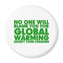 Earth Day 2009, April 22, Stop Global Warming Fridge Magnets