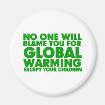 Earth Day 2009, April 22, Stop Global Warming Fridge Magnets