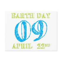 Earth Day 2009 April 22nd Tees and Gifts Postcards